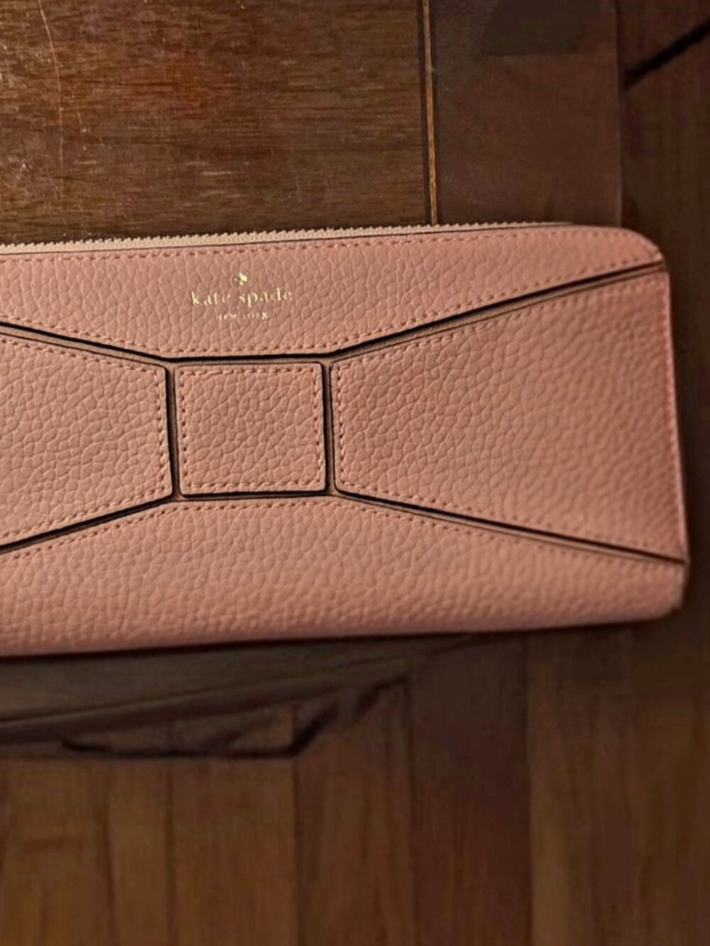 Kate Spade New York Rose Pink Color Zip Around Wallet Clutch Purse.